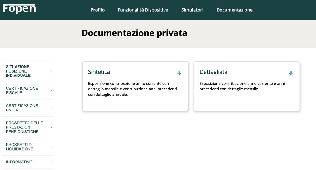 area riservata fopen